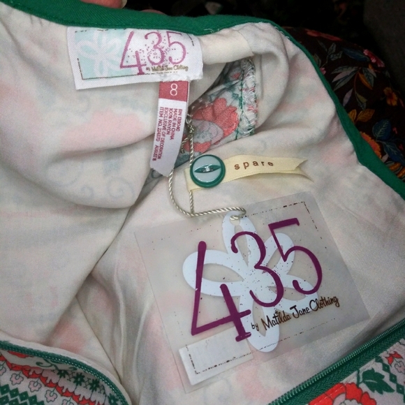 435 By Matilda Jane Spirited Song Cream Orange/Green Folklore Style Floral Dress - Picture 13 of 16